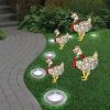 1pc Glowing Chicken Garden And Yard Decoration Card, Scarf Chicken, Christmas And Halloween Day Decoration Lights, Battery Powered (No Plug)