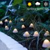 LED Outdoor Solar Garden Lights Waterproof Mushroom String Lawn Lamps Cute Fairy Light Landscape Lamp Path Yard Lawn Patio Decor