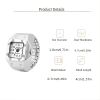 Mini Finger Ring Watch Square Quartz Easy Reader Watch Alloy Case Watch 4 Colors Valentine's Day Gift For Her