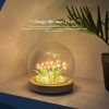 Handmade Tulip Night Light DIY lamp Tulip Flowers Lamp Heat Shrinkable Film Home Room Decor Exquisite Gift For Mother Girlfriend