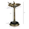 Outdoor Bird Bath Feeder with Flower Planter Base(AMZ Shipping)